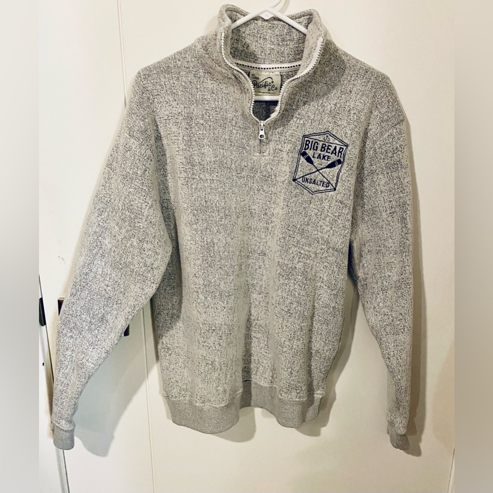 💰5/$25 Big Bear Lake 1/4 Zip Pullover Grey M/L